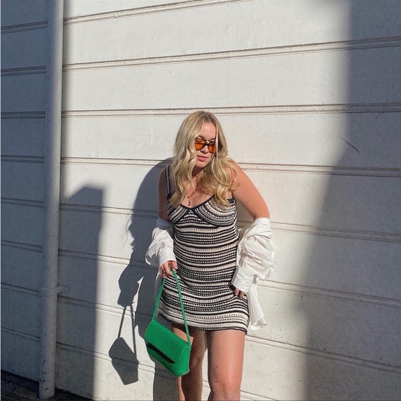 ZARA STRIPED RUSTIC KNIT DRESS - Picture 3 of 8